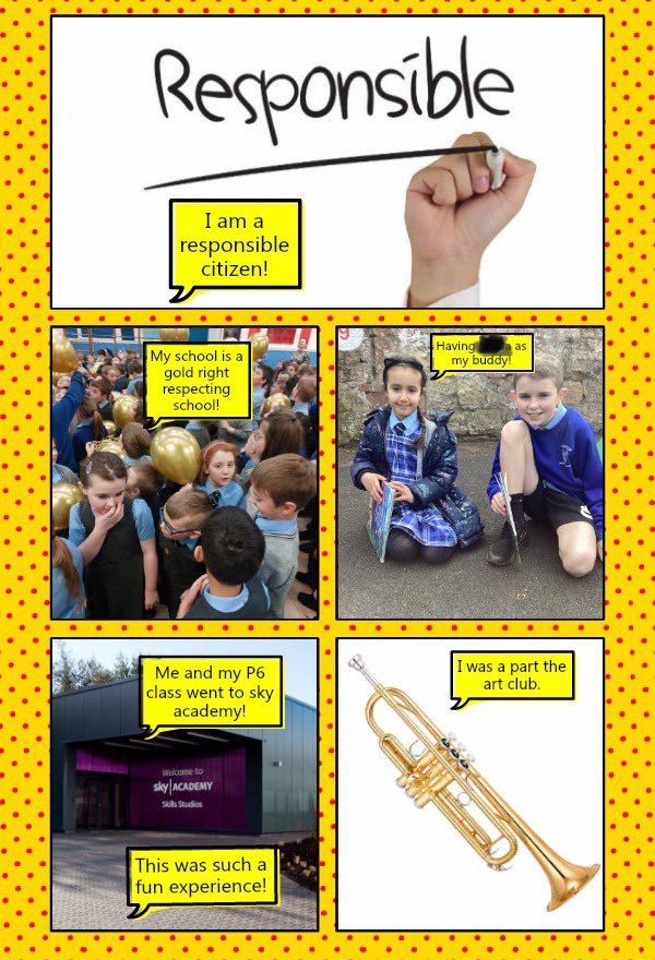 Room 23 have enjoyed using our App of The Month - Comic Page Creator. As part of our World of Work topic we were asked to create a summary of our achievements at Knowetop Primary School and link these to the 4 Capacities. #KPSR23
