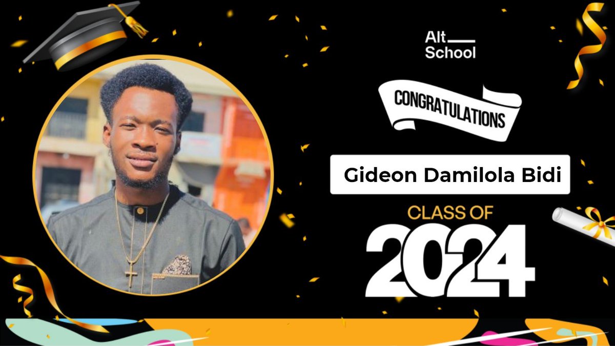 Dammy_Bidi's tweet photo. "Thrilled to announce my graduation from @AltSchoolAfrica after a year of hard work and dedication. Special gratitude to @setemiojo @UkeJerry @TabithaKavyu and the incredible team for this platform and for their encouragement and support🩷🥳🎓
#AltGrad24 #Graduation #Thankful https://t.co/PXFx4ti3JF