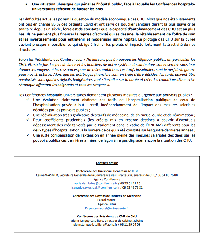 DG_CHRU's tweet photo. 🚨 Les #CHU demandent au Premier ministre @GabrielAttal  de préserver un « trésor national ».

@DG_CHRU @ConfDoyensMed  @ConfPCMECH appellent à un nécessaire redressement pour redonner des perspectives aux établissements afin d'entretenir et moderniser notre #hôpital. https://t.co/K8wvfRjSvC