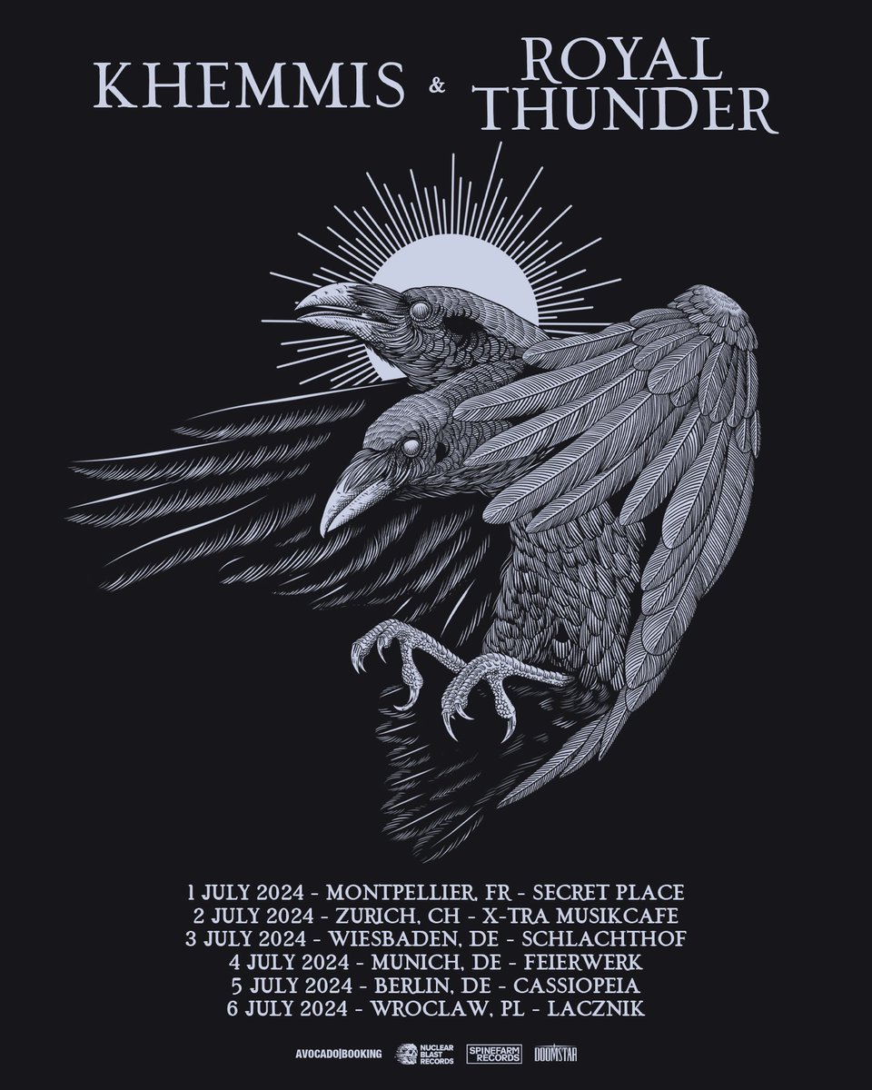 We're thrilled to announce a handful of European co-headline shows with @RoyalThunderAtl in July 🤘🏻 Tickets on sale Monday! See you all soon!