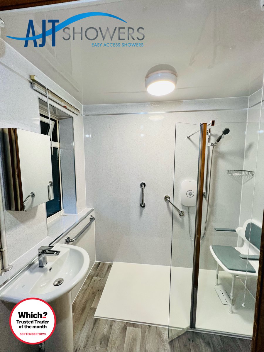 March's Project of the Month winner is @AjtShowers 👏 After the customer suffered from a stroke, AJT Showers set out on making her bathroom more accessible. They did this by fitting a low-level shower, shower seat, grab rails, shower screen, non-slip flooring and much more!