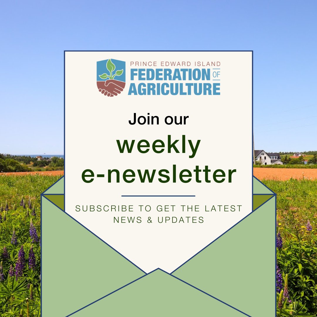 📰 Have you heard that PEIFA has a weekly e-newsletter? It covers PEIFA events and programs, as well as updates from other ag-related organizations on the Island, and a selection of news items. You can sign up here: peifa.ca/contact-us/ 📰 #PEIAg