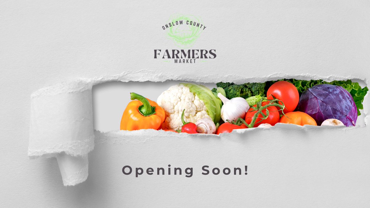Spring has sprung!  So you know what that means…Farmers’ Market opening soon!!!!  Interested Vendors can apply online:
onslowcountync.gov/1994/Vendor-In…
#onslowcounty  #jacksonvillenc #supportlocafarmers