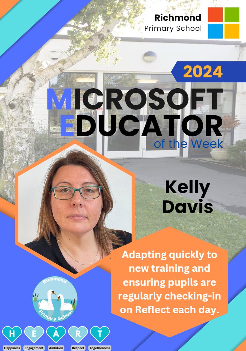Congratulations to our ME of the Week, Miss Davis For excellent use of @MicrosoftEDU @MicrosoftLearn tools & @flip @CanvaEdu @MicrosoftTeams to provide #equitable #learning opportunities for all our children! #MIEExpert #edtech #TrustInStour @OneNoteEDU #MicrosoftReflect