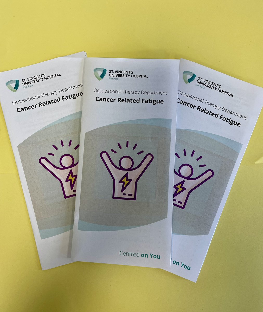 Let’s raise awareness this Daffodil Day 🌼 💛 Our Cancer Care OTs are rolling out a new leaflet on Cancer Related Fatigue. Hopefully this will be a great resource for our patients! #DaffodilDay #CancerCareOT @IrishCancerSoc @HSCPsSVUH @AOTInews @svuh @WeHSCPs @hseNCCP