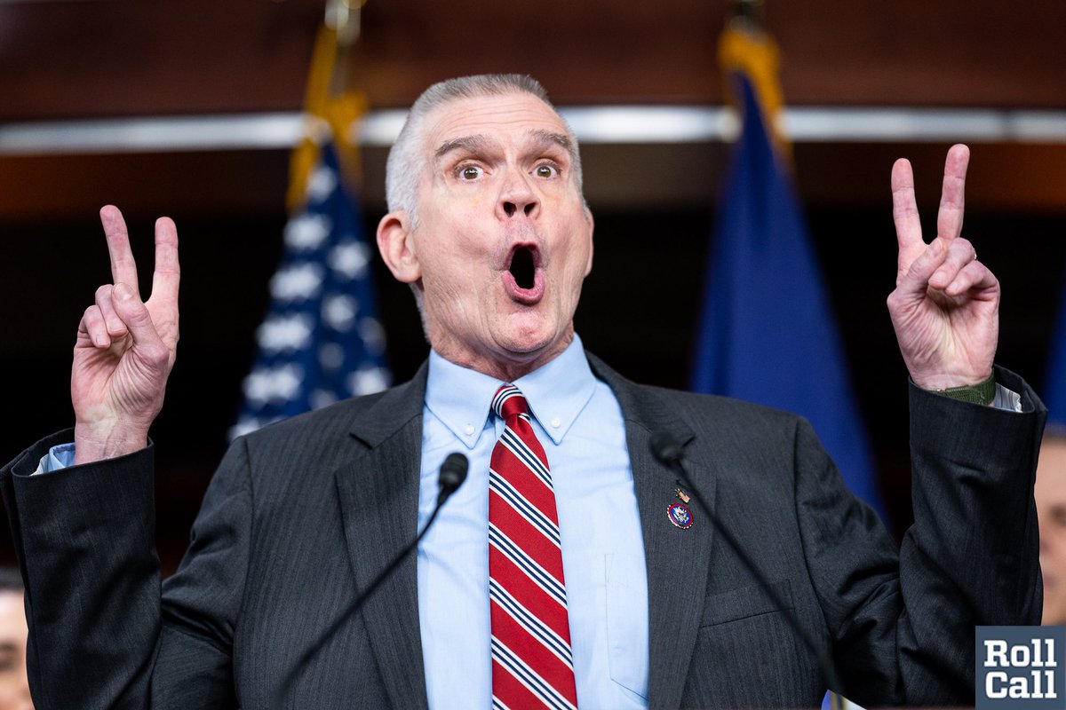 Rep. Matt Rosendale speaks during the House Freedom Caucus news conference on their opposition to the omnibus bill to keep the government open