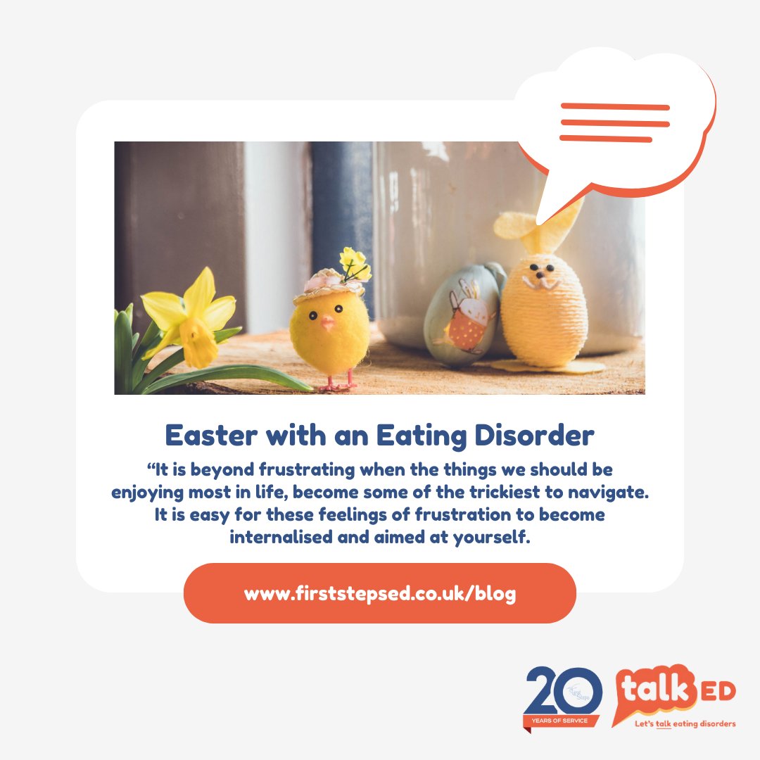 'Unfortunately, those who are struggling will find that their eating disorder takes away those joys that so many are able to immerse themselves in.' Check out Rosie's blog on Easter with an Eating Disorders firststepsed.co.uk/easter-with-an…