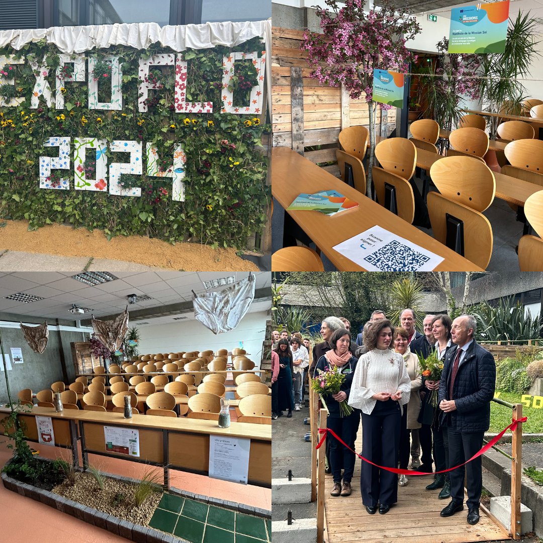 L'inauguration de l'Expo Flo 2024 ! Un parcours de 8000 m² comprenant 30000 végétaux. L'opportunité pour le pôle de mettre en avant le projet #HuMUS avec @AngersMetropole et @ChambagriPdL ainsi que '#Plantetonslip !' proposée par l'@ademe pour découvrir la vie cachée des sols