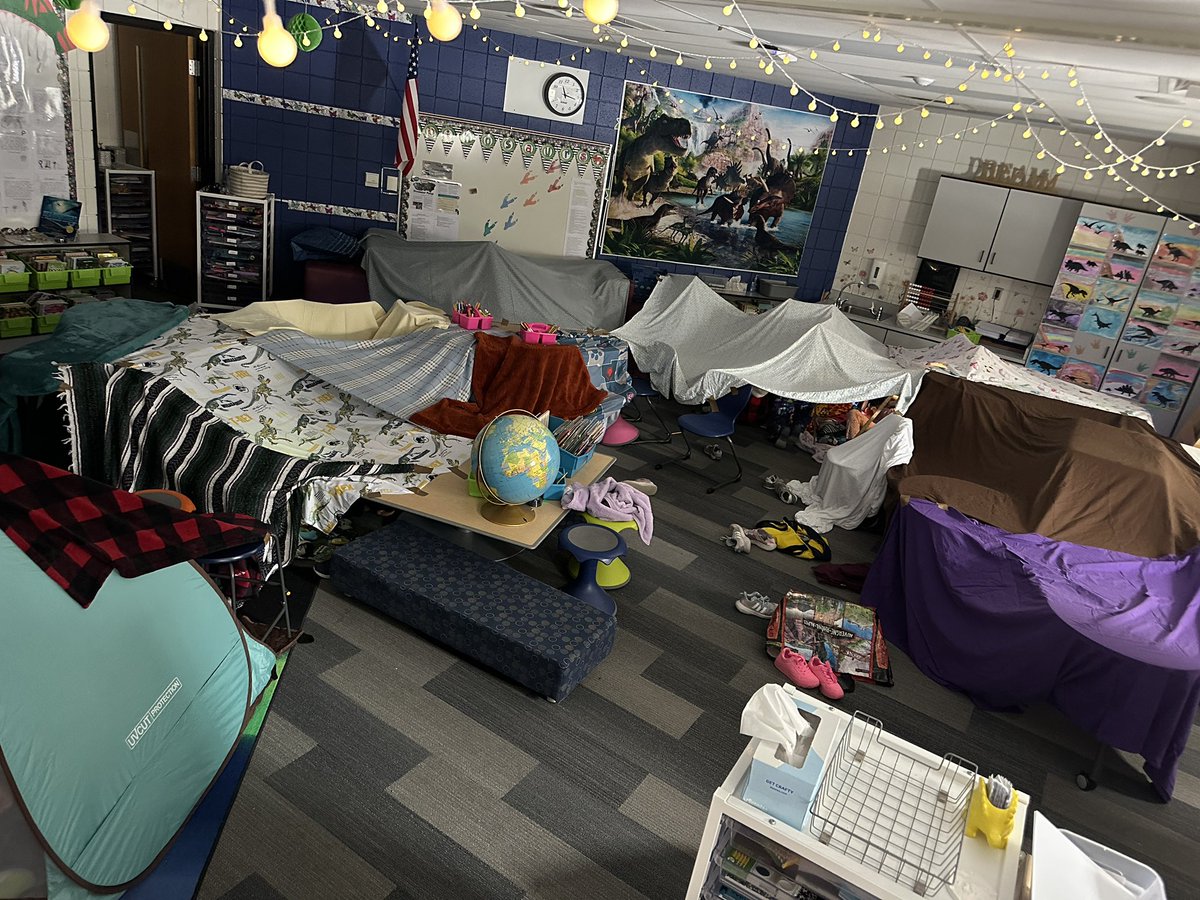 Musa2nd's tweet image. Making memories at Camp Musa today! Celebrating March is Reading Month with cozy reading and friends! @NoviParkview