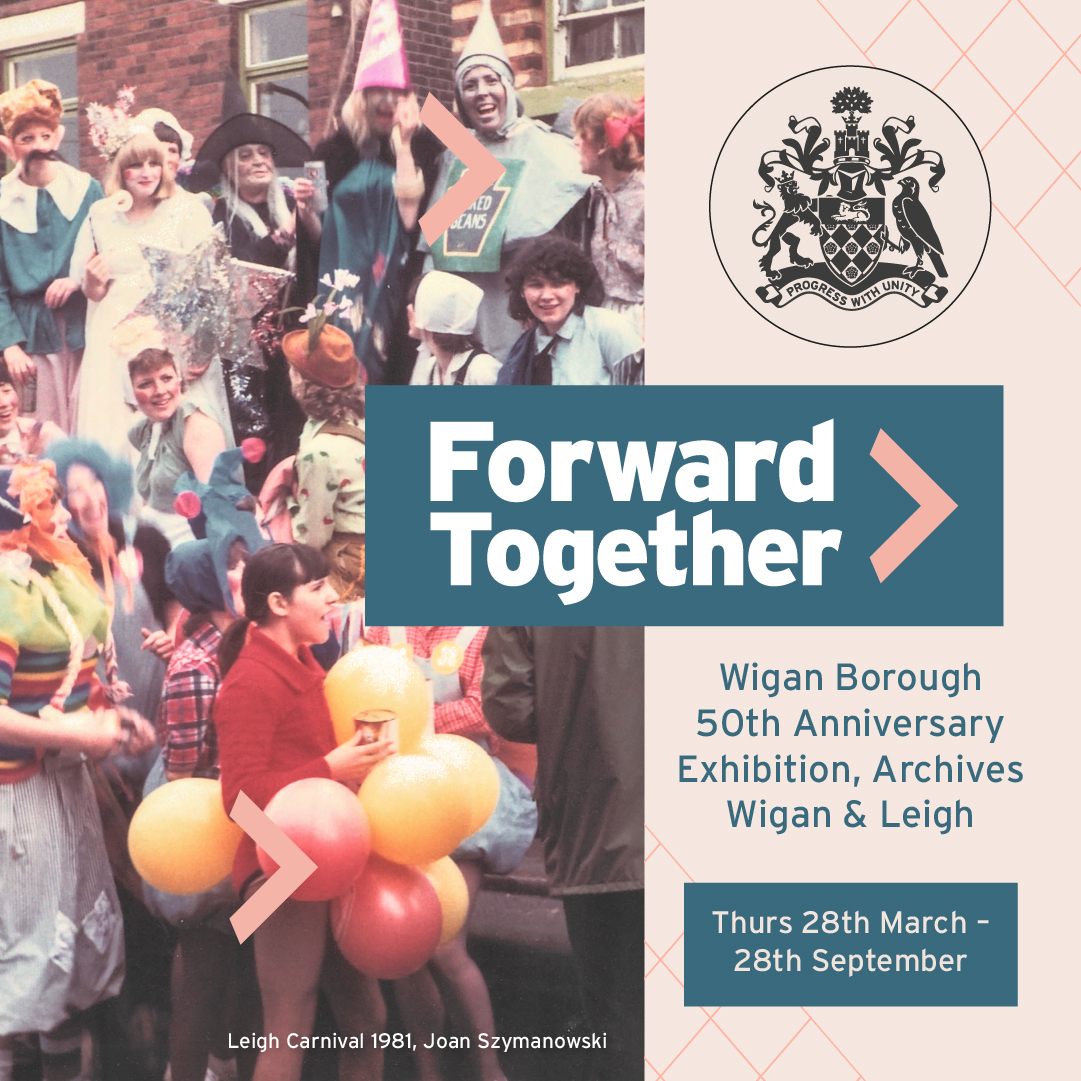 Visit Wigan (@visit_wigan) on Twitter photo A new exhibition telling the story of the last 50 years of Wigan Borough will open from 28th March at <a href="/ArchiveWigLeigh/">Archives: Wigan & Leigh</a>. Forward, Together celebrates the people, places & communities that have shaped the borough since its formation in 1974.
More info 👉 ow.ly/VzI350QYW83 A new exhibition telling the story of the last 50 years of Wigan Borough will open from 28th March at <a href="/ArchiveWigLeigh/">Archives: Wigan & Leigh</a>. Forward, Together celebrates the people, places & communities that have shaped the borough since its formation in 1974.
More info 👉 ow.ly/VzI350QYW83