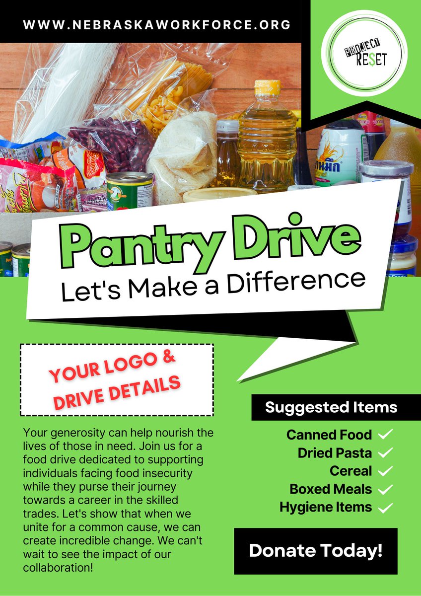 ProjectReset402's tweet photo. 🚨URGENT REQUEST🚨

Our organization’s food pantry, which serves as a lifeline for many individuals in the program who face food insecurity, is CRITICALLY low on supplies.

Do you know OR are you a business or organization who would like to champion a pantry drive?! https://t.co/fjtSDoT3CA