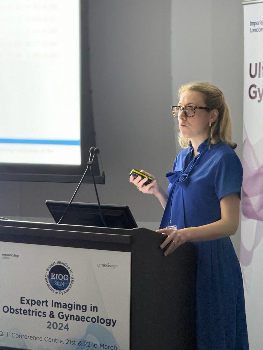 Dr Jen Barcroft, Senior Clinical Research Fellow at Imperial College Healthcare NHS Trust delivered a great presentation on radiomics and machine learning for ovarian masses during the #ultrasound in #gynaecology seminar earlier today #WomensHealth #medtw #MedTwitter #EIOG24