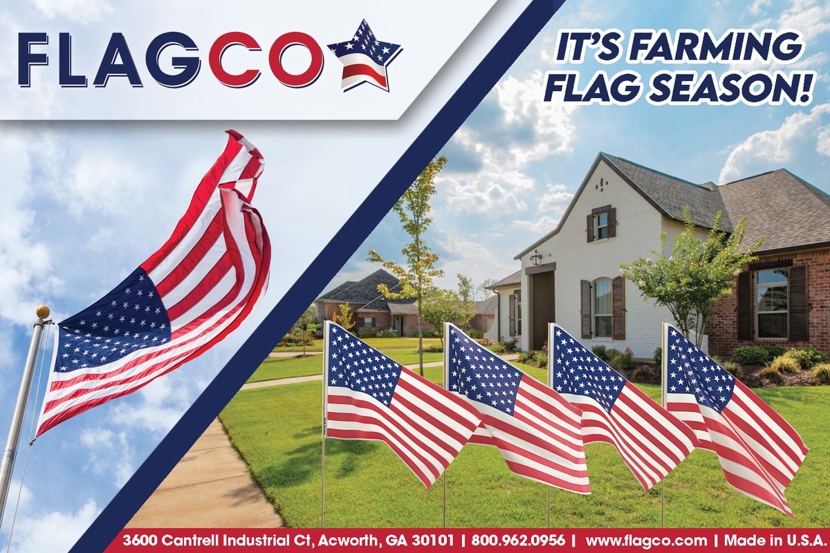 🇺🇸 Join the celebration of patriotism with our farming flag sale! Be ahead of the crowd and secure your savings today! 🇺🇸 flagco.com/flags/us-flags…