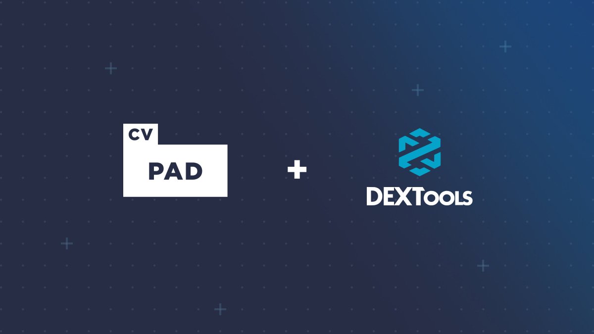 Knowledge is power 👑

We're proud to partner with @DEXToolsApp, the leading DeFi analytics platform with over 20 million visitors per month.

CV Pad projects can benefit from co-marketing with DEXTools and gain access to the DEXTools Academy through our exciting partnership.

📍