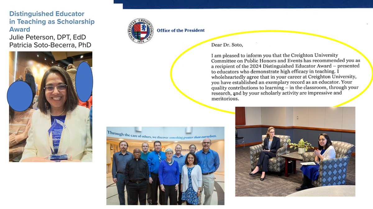 Patricia Soto (@patsoto_biophys) on Twitter photo Honored to be recognized as a #DistinguishedEducator at <a href="/Creighton/">Creighton University</a> University!
<a href="/CreightonCAS/">Creighton University College of Arts and Sciences</a> <a href="/BiophysicalSoc/">Biophysical Society</a> <a href="/BiophysicistJ/">TheBiophysicist</a> <a href="/ApsDbio/">APS Division of Biological Physics</a> <a href="/SOBLA_BIOF/">SOBLA</a> <a href="/MERCURY_NSF/">MERCURY Consortium</a> <a href="/AAPTHQ/">AAPT</a> 1/6 Honored to be recognized as a #DistinguishedEducator at <a href="/Creighton/">Creighton University</a> University!
<a href="/CreightonCAS/">Creighton University College of Arts and Sciences</a> <a href="/BiophysicalSoc/">Biophysical Society</a> <a href="/BiophysicistJ/">TheBiophysicist</a> <a href="/ApsDbio/">APS Division of Biological Physics</a> <a href="/SOBLA_BIOF/">SOBLA</a> <a href="/MERCURY_NSF/">MERCURY Consortium</a> <a href="/AAPTHQ/">AAPT</a> 1/6