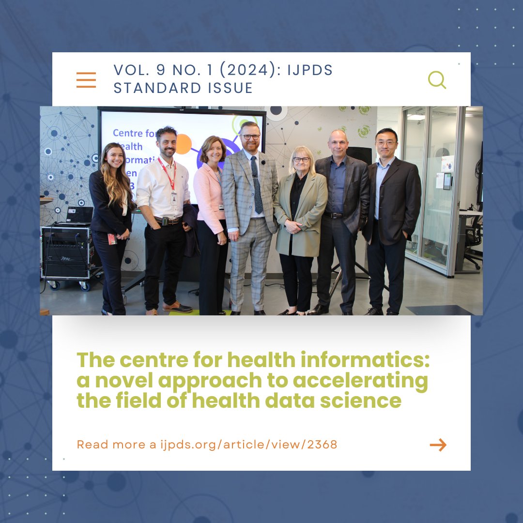 Check out this new publication on CHI! We're so proud to be a one stop shop for multidisciplinary collaboration, grant development, recruitment, cutting-edge analytics, and building capacity in data science. ijpds.org/article/view/2…