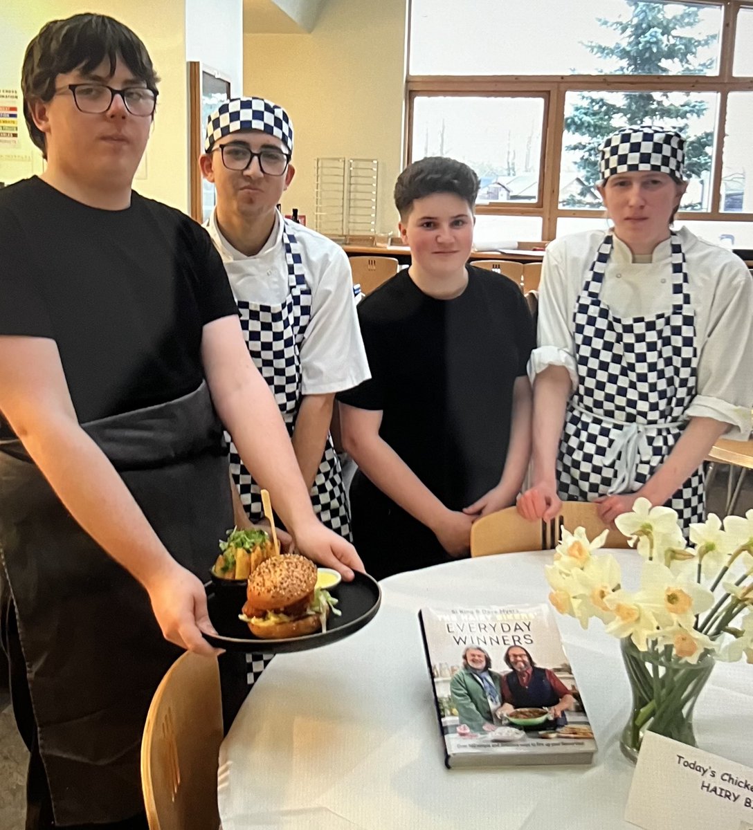 GlencryanSP's tweet photo. Our young people prepared an outstanding ‘Chicken Katsu Burger’ option for the menu this week.        Recipe from @HairyBiker         @Glencryanschool https://t.co/AyUUtGVrZA