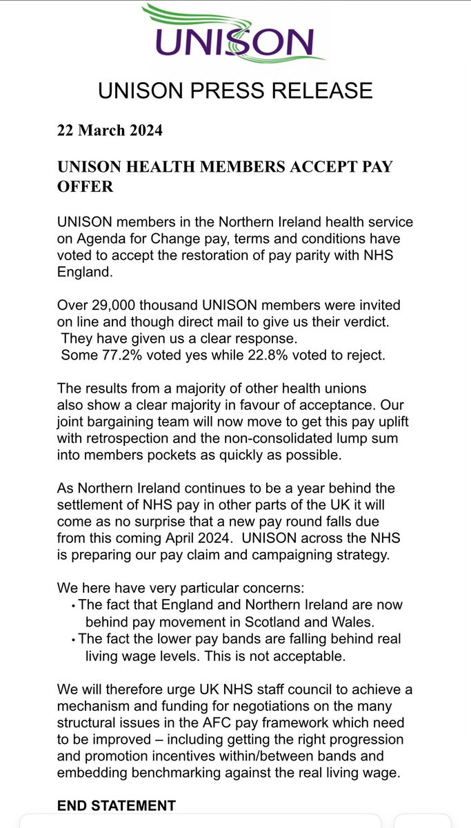 UNISON Ulster Community Hospitals Branch (@ucht_unison) on Twitter photo 