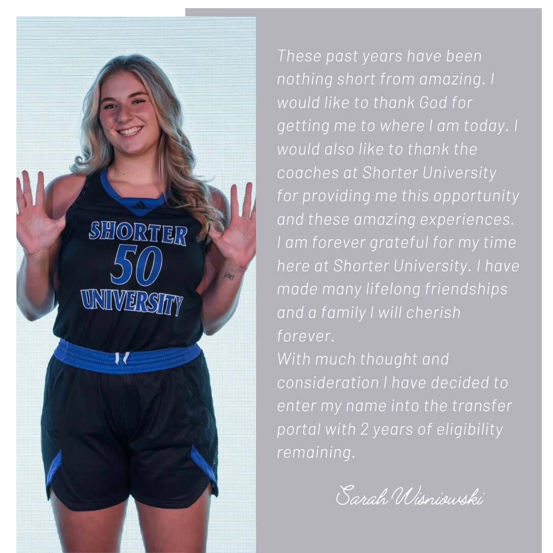 I’ve officially entered the transfer portal with 2 years of eligibility remaining 🤍