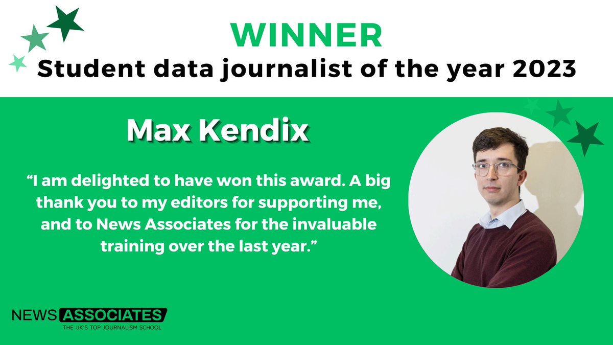We’re delighted to see #TeamNA grad @MaxKendix crowned NCTJ student data journalist of the year! 🤩 #StartedHere #NCTJAwards @NCTJ_news