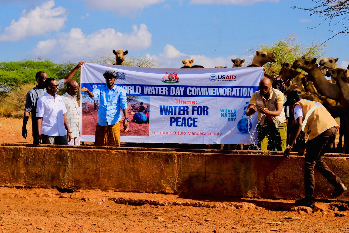 ACFinKenya's tweet image. To mark #WorldWaterDay2024, our team in Mandera launched nine newly rehabilitated water points. This has increased #water accessibility for both livestock and human use and in turn contributed to the peaceful coexistence of bordering communities. (Supported by @USAIDSavesLives)