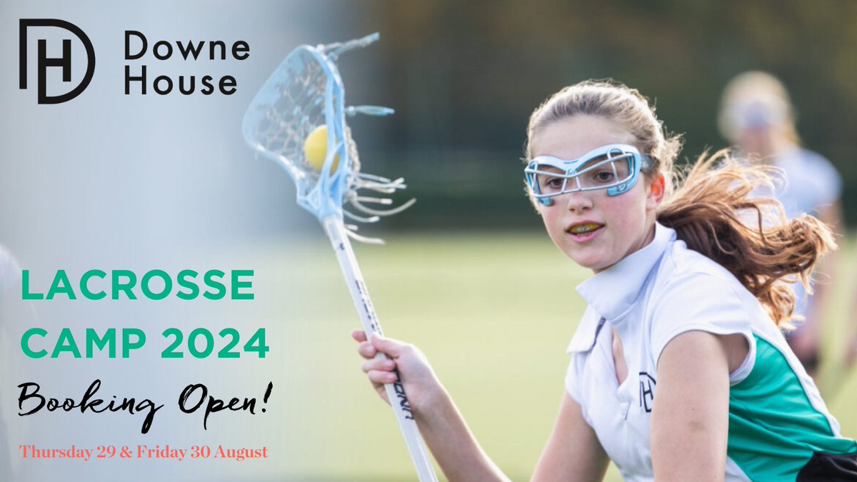 📢 BOOKING OPEN! DH #LacrosseCamp - 29-30 August! Ready to take your #Lacrosse skills to the next level? Our non-residential course is run by coaches with international experience for all girls between the ages of 9 and 13. Book now: tinyurl.com/7ty87pxu 🥍