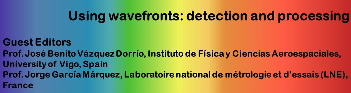 The Journal of European Optical Society (JEOS -RP)  is pleased to announce a new Topical Issue entitled "Using wavefronts: detection and processing". More info: europeanoptics.org/pages/jeosrp/s…
