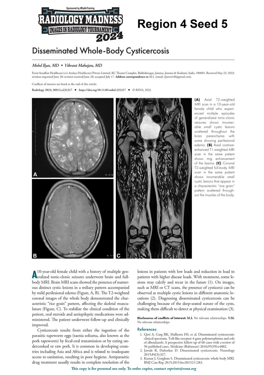 #RadiologyMadness presented by #RadinTraining 

Region 4 First Round Matchup 

Diagnosis 4 vs Diagnosis 5

VOTE BELOW!