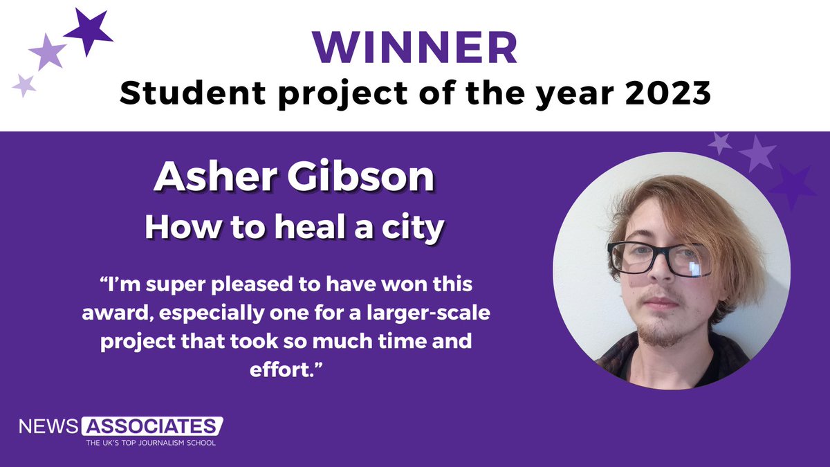 Congratulations to #TeamNA grad @AB_Gibson22 for winning student project of the year at the #NCTJAwards! 🌟 #StartedHere @NCTJ_news