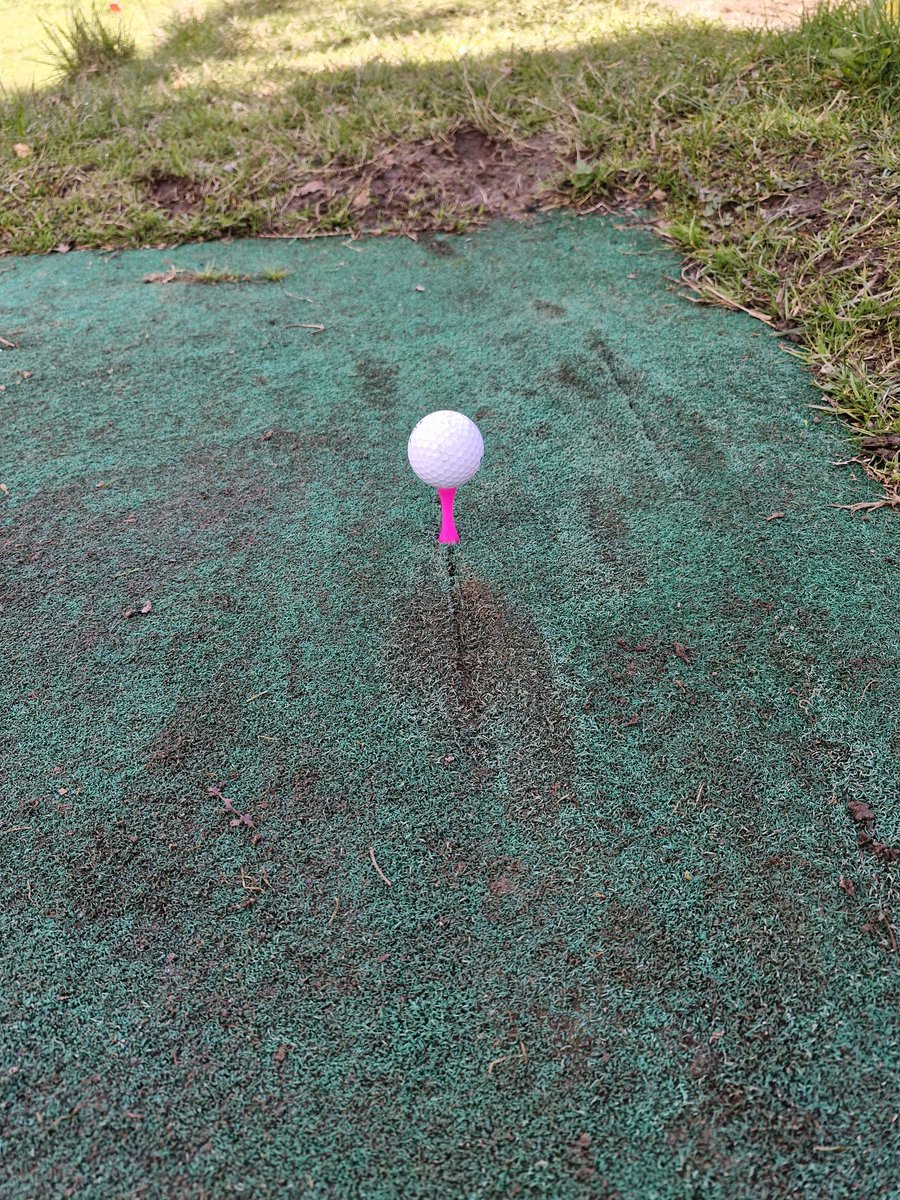 reeso20's tweet photo. Had my first round of golf in a while. Had to tee it up on a pink castle tee @TubesSoccerAM #golflifelegends https://t.co/DmqMlOHvDl