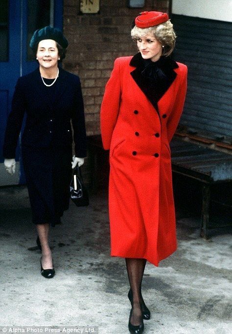 Princess Diana arrived at the East Midlands Airport on her way to the T. W. Kempton Knitwear Factory in Leicester on 22 March 1984