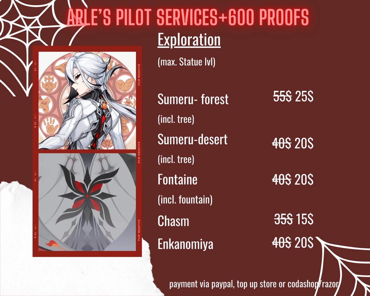 SALE Bina🪽+2060 proofs│genshin hsr endfield pilot tweet media