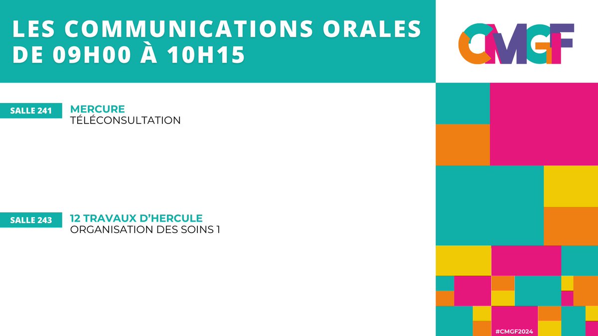 Maintenant 🔴 En parallèle des plénières, découvrez les deux sessions de communications orales ! #CMGF2024 ➡️ congresmg.fr/programme