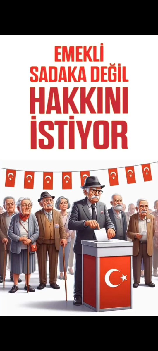 Seçimden önce söz verip duruma göre seçimden sonra bakarız mantığı ters teper Sayın <a href="/isikhanvedat/">Prof. Dr. Vedat Işıkhan</a>
<a href="/Akparti/">AK Parti</a>
<a href="/dbdevletbahceli/">Devlet Bahçeli</a>

Emekliler anketler e göre zam almak istemiyor

Ödediğimiz primlerimizin karşılığını istiyoruz 

#AsılMüjdeyiEmekliVerecek