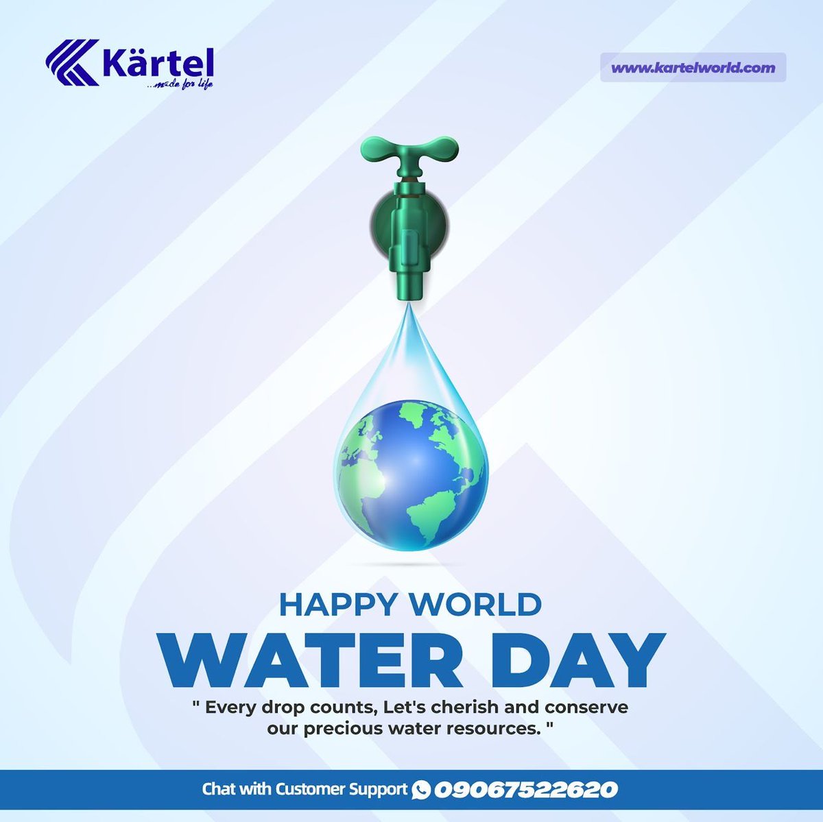 Happy World Water Day! Every drop of water matters, so let’s commit to conserving it for future generations. 💧 #WaterConservation #Sustainability #SaveWater