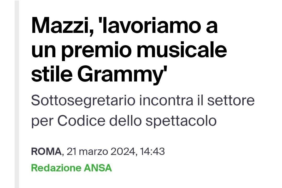 Finalmente ritornano i #GrammyAwards italiani. Ottima idea da affiancare al #FestivaldiSanremo e i #MusicAwards 

Spero #Mediaset ci faccia un pensierino come anni fa 

#AscoltiTv
