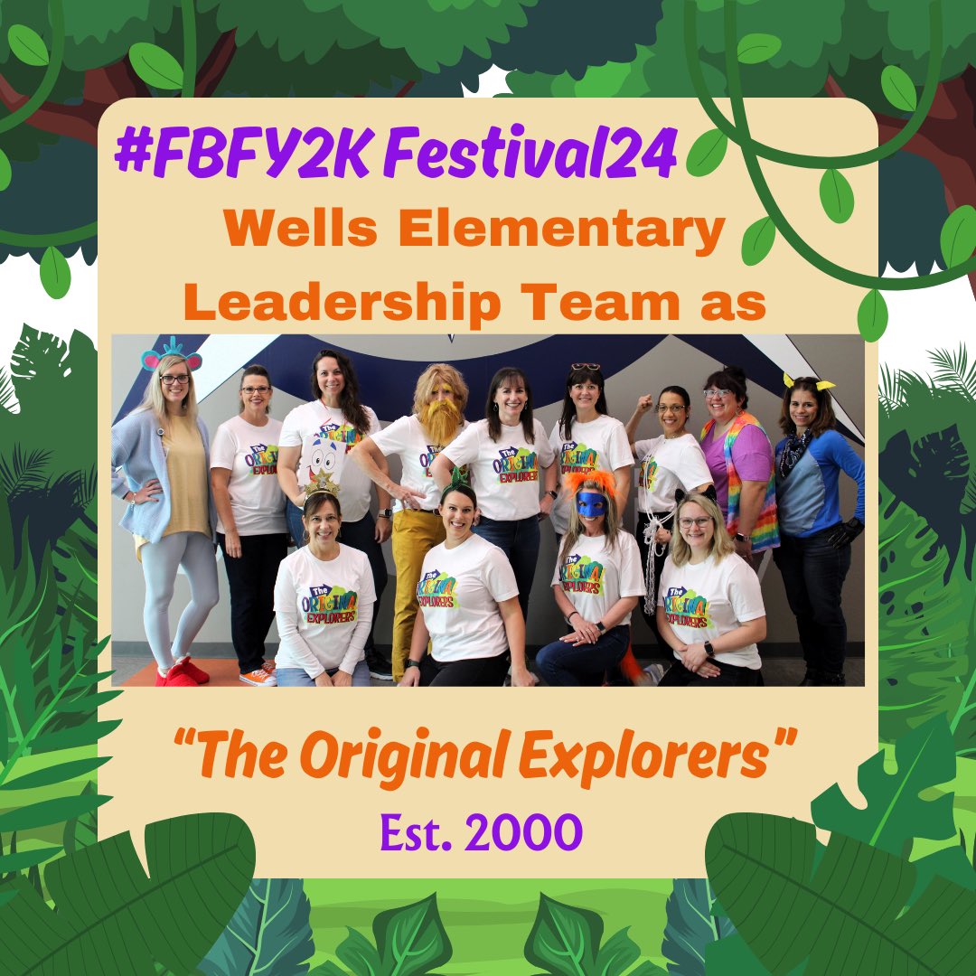 We are flashing back to Y2K today at @CFISDWells for our annual #FBFfestival tonight! Dora the Explorer premiered in 2000 and this awesome team is the cutest version ever! 🎒 🐒 🗺️ 🐕 🦊 🦎 #ExploreWells