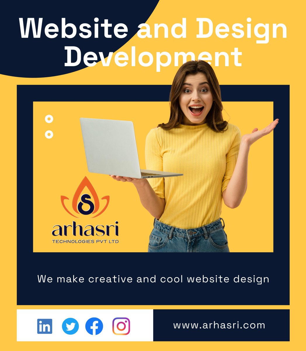 Arhasri Technologies is a reputable web development company known for its innovative and customized solutions🌏

#website #websitedesign #websites #websitedesigner #WebsiteDevelopment #websitelaunch #WebsiteComingSoon #websitebuilder #websitedeveloper #websitetraffic #websitesi