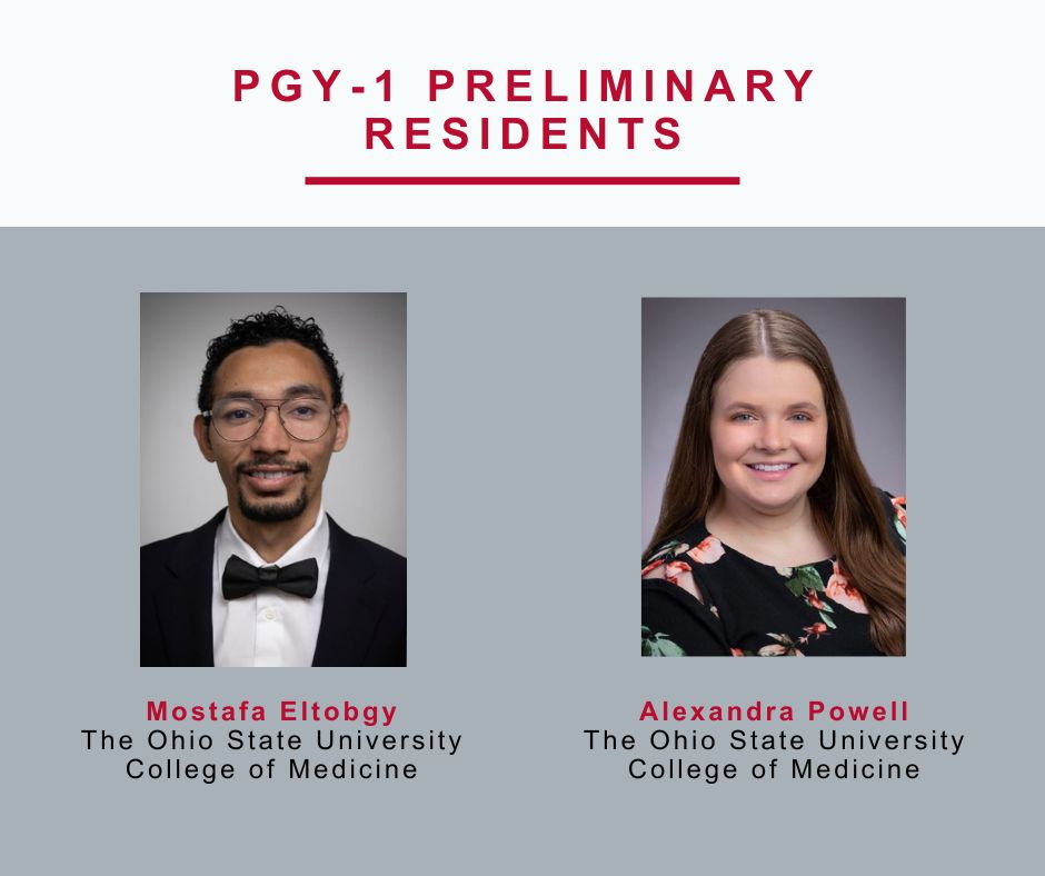 OhioStateSurg's tweet photo. We are excited to welcome our final two preliminary incoming residents for the 2024-2025 academic year! We can't wait for our new class to join us this summer.

Welcome to the #OhioStateSurg team! ⭕️🙌🙏⭕️ https://t.co/nQCOuCn0Os