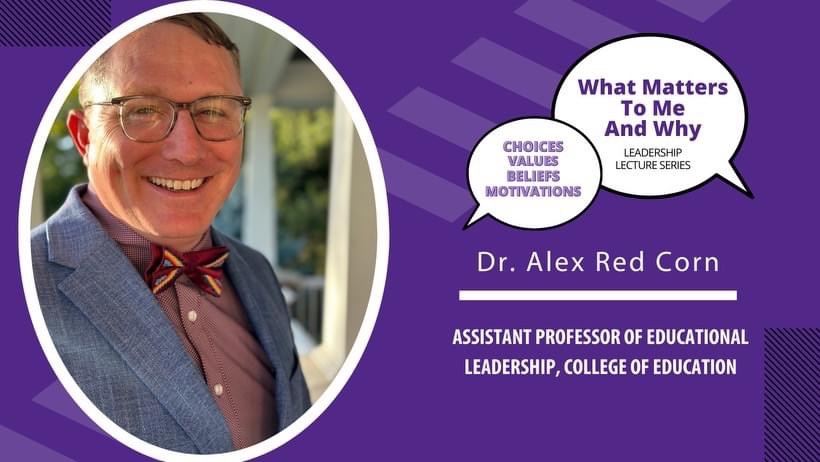 The Staley School of Leadership invites students, staff and faculty to the What Matters to Me and Why leadership lecture featuring Dr. Alex Red Corn.

11:30 a.m. - 12:30 p.m. Tuesday, March 26
rsvp - kstate.qualtrics.com/jfe/form/SV_0J…