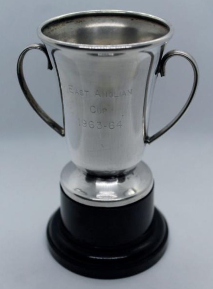 🎂 Happy birthday to Ray Peacock, who turns 81 today! Ray was Stevenage Town's goalkeeper in the 1960s, recognised as one of the best in the Southern League. Pictured is the East Anglian Cup player trophy he won with the club in 1964. 📸 Stevenage Gazette/Lloyd Briscoe
