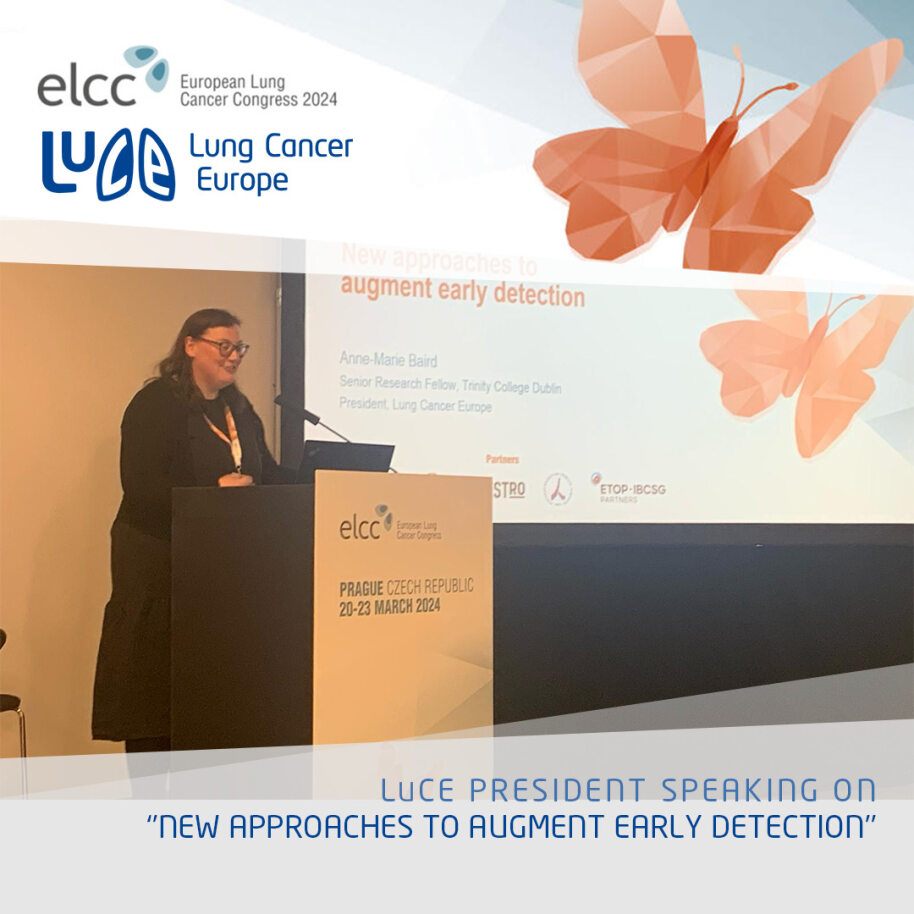 Today, our board president, Anne-Marie Baird, spoke at the #ELCC24 about new approaches to augment early detection of lung cancer. 💪🤍

Stay tuned to hear more key insights from this event.

#LCSM #LungCancerAdvocacy