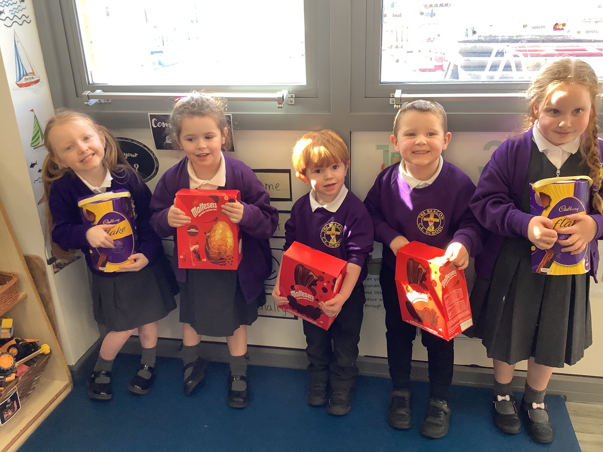 Congratulations to our EYFS 'In Time Week' winners who all won an Easter egg for being on time for school this week. Well done to you all ⏲️😀