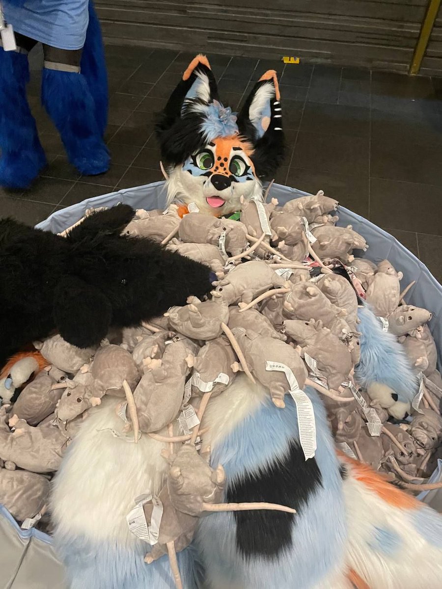 Am I in heaven ? 🦊 🐁 🐁 

📷 Somebody cool! Tankies! :3 
🧵 <a href="/Fireflystudiof2/">Fireflystudiofurry</a>

#NFC #NFC2024 #fursuitfriday #furry