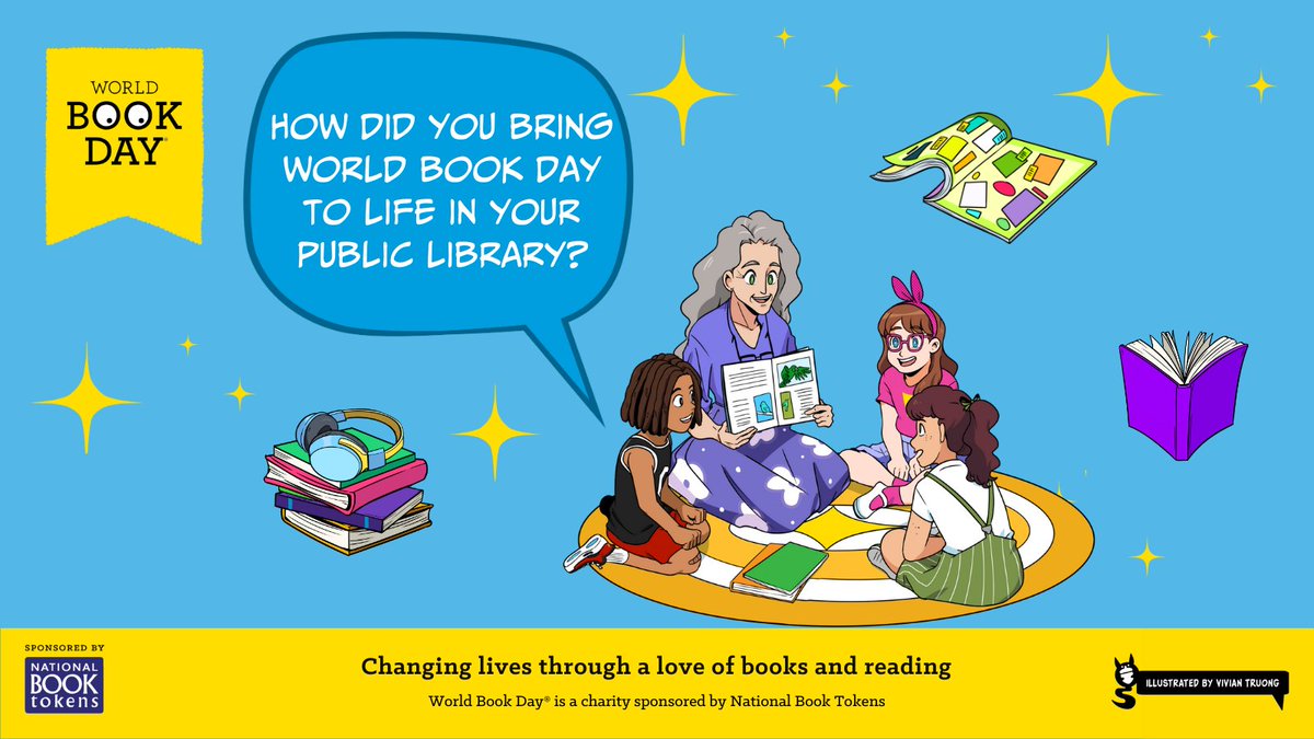 This year, more than 1,940 libraries took part in World Book Day. If you work for a public library, we'd love to hear about your experiences and how you brought World Book Day to life in your library and community. Take part in our short survey: bit.ly/43wiUUp