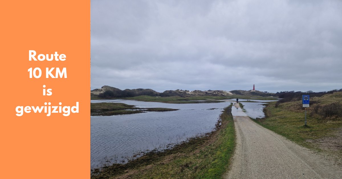 Monnikenloop's tweet image. Vanwege de hevige regenval gedurende de winter, staat het water erg hoog op #Schiermonnikoog.

Het leek goed. Maar helaas heeft de regen van vannacht een deel van de route van de 10 KM weer overspoeld. Daarom hebben we de route van de 10 KM aangepast.
