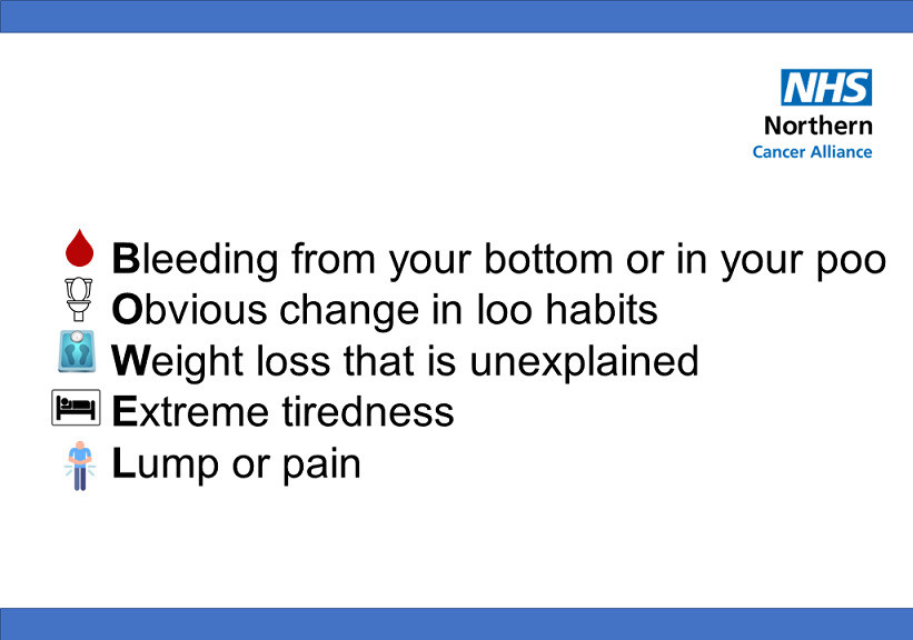 Do you know the most common symptoms of bowel cancer? Knowing them could save your life. If things don’t feel right, book an appointment with your GP today. #BowelCancerAwareness 👇👇👇