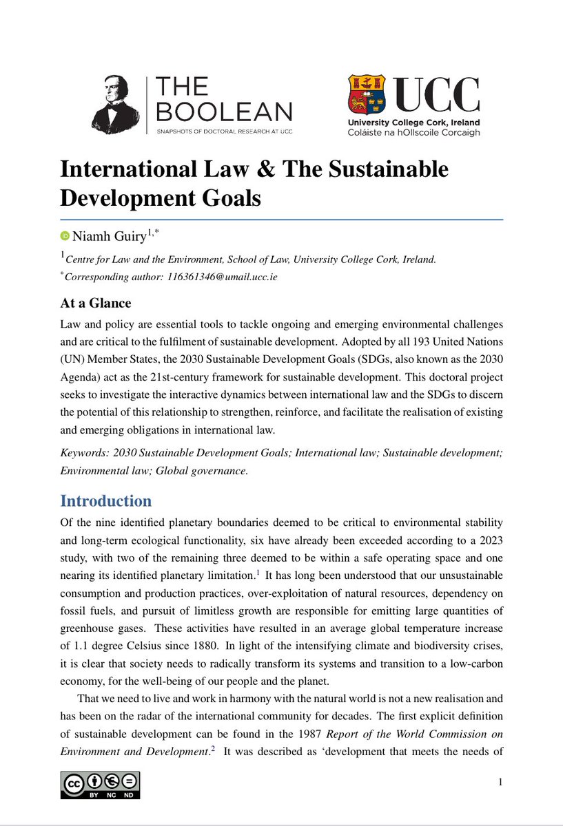 New article published in The @Boolean_UCC ‼️🌎 Read about why (and how) I’m investigating the interactive dynamics between international law and the SDGs: journals.ucc.ie/index.php/bool…