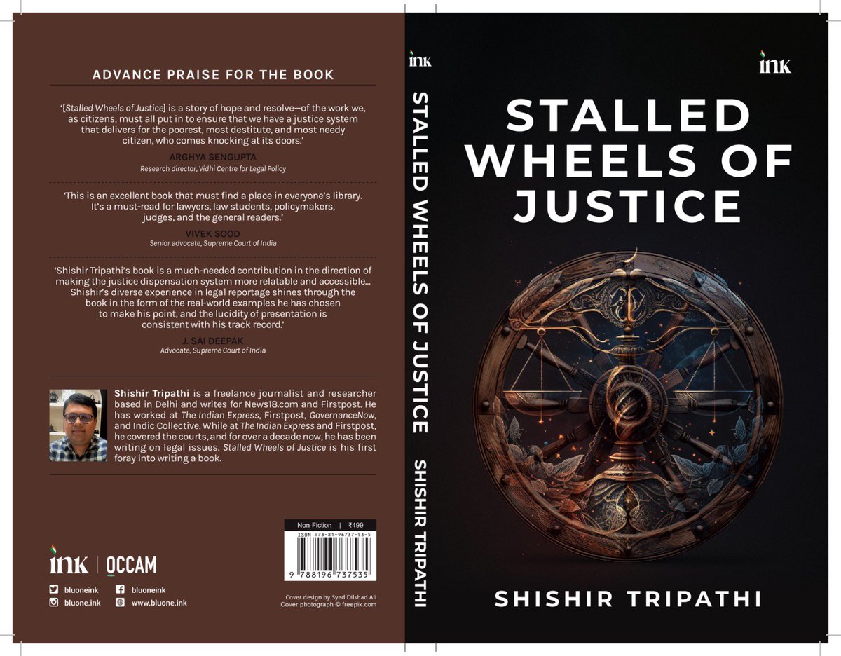 My tribute to my father who always wanted me to be a writer. ‘Stalled Wheels of Justice’ will be available for pre order from Monday and will be available at all bookshops across the country from next month. Special thanks to @byajaysingh Sir who instilled confidence in me