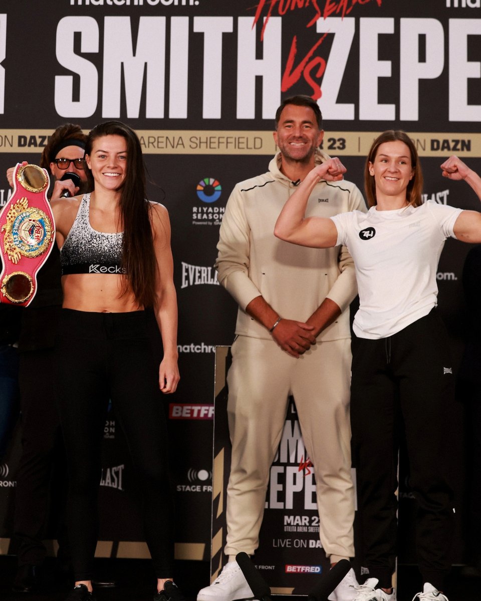 𝐇𝐔𝐆𝐄 fight 👑 @sandyryan93 vs. @TerriHarper96 for the strap 👊 #SmithZepeda #RyanHarper